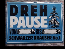 Blechschild drehpause schwarze gebraucht kaufen  Nürnberg
