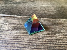Clear crystal pyramid for sale  LOCKERBIE