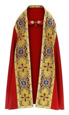 Usado, Piviale Romano Rosso/dorato con stola Pluviale Cappa Mantus Paramento KT038C25 comprar usado  Enviando para Brazil