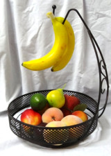 #164 Cesta de frutas com cabide de banana, bronze comprar usado  Enviando para Brazil