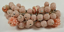 Pulseira Vintage Japão Conta Açucarada Rosa Estilo Cha Cha 6,5 pol comprar usado  Enviando para Brazil