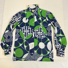 Camisa feminina vintage gazebo botão multicolorida floral artística, usado comprar usado  Enviando para Brazil