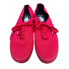 Tênis de skate Vans Originals todo vermelho lona com cadarço masculino 8,5 feminino 10 comprar usado  Enviando para Brazil