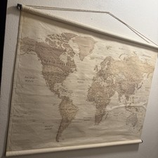 Hanging canvas map for sale  Burleson