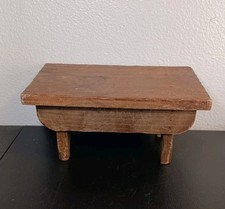 Banqueta de ordenha antiga de madeira primitiva feita à mão rústica fazenda pátina de madeira comprar usado  Enviando para Brazil