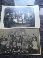 2 X Cartão Postal Fotográfico Horningsea Village School Nr Cambridge Alunos Classe Professores, usado comprar usado  Enviando para Brazil