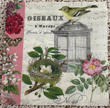 Servietten vogel vintage gebraucht kaufen  Bietigheim-Bissingen