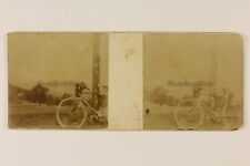 Bicicleta Foto Aficionado c1900 Pequeño Formato Estéreo Vintage PL57An210 comprar usado  Enviando para Brazil