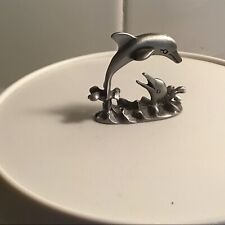 Vintage pewter dolphin for sale  Shipping to Ireland