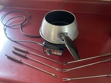 Juego Olla Fondue Oster Eléctrica Modelo 9950 Acero Inoxidable Probado Vintage Eléctrica segunda mano  Embacar hacia Mexico