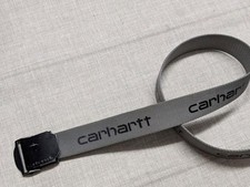 Cinto de lona CARHATT grosso WEBBED tamanho único ajustável SPELLOUT cinza trabalho comprar usado  Enviando para Brazil