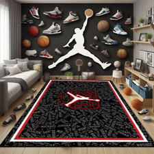 Tapete de basquete, tapete padrão Jordan, tapete de design de arte, tapete de basquete AI, air jorda comprar usado  Enviando para Brazil