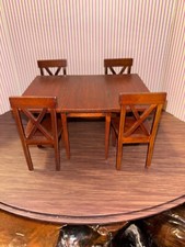 Mesa de cozinha miniaturas para casa de bonecas com 4 cadeiras escala 1:12  comprar usado  Enviando para Brazil