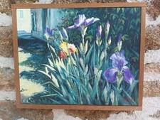 Iris flowers signed d'occasion  Tirepied