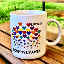 Caneca de café vintage Love Is Pennsylvania da Papel USA HEARTS comprar usado  Enviando para Brazil