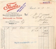 Facture 1921 articles d'occasion  France