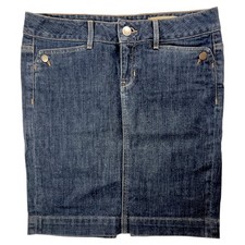 Saia lápis jeans escura curta edição limitada feminina tamanho 26/2 bolsos nova sem etiquetas comprar usado  Enviando para Brazil