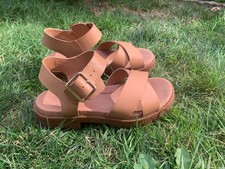 Clarks beige strappy for sale  SHEFFIELD