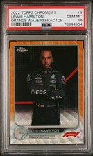 2022 Topps Chrome Formula 1 Lewis Hamilton #5 Orange Wave 01/25 PSA 10 comprar usado  Enviando para Brazil