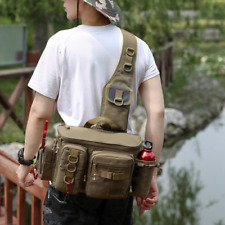 Bolsa de ombro de pesca multifuncional pesca cintura pacote 600DNylon esportes ao ar livre, usado comprar usado  Enviando para Brazil