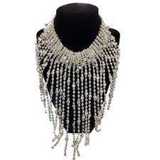 Novo Colar de Strass Feminino Tamanho 1 Gargantilha Estilo Brilhante Iridescente Vários Fios comprar usado  Enviando para Brazil