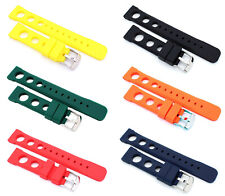 Pulseira de relógio de borracha de silicone estilo RALLYE mergulhador esportivo 18 20 22 24 mm, usado comprar usado  Enviando para Brazil