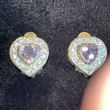 silver heart clip earrings for sale  Medina