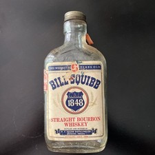 Garrafa de uísque Bill Squibb Straight Bourbon - Meia pinta - Vincennes Indiana - 1946 comprar usado  Enviando para Brazil