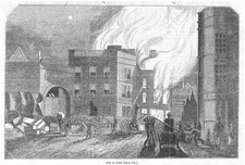 Usado, BATH Somerset, Great Fire at Candle Factory at Town Close - Impressão antiga 1846 comprar usado  Enviando para Brazil