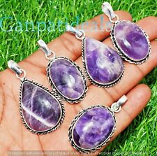 Lotes de 5 joyas de belleza con colgante de amatista enchapado en plata 925 al por mayor segunda mano  Embacar hacia Mexico