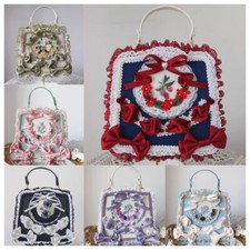 Bolsa Lolita Bolsa de Renda Flor Bolsa Transversal Diária Bolsa Feminina Versátil Feita à Mão comprar usado  Enviando para Brazil