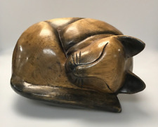 Wooden sleeping cat for sale  CHICHESTER