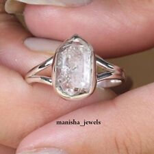 Anel de prata esterlina 925 com pedra preciosa de diamante Herkimer presentes joias todos os tamanhos CA-215 comprar usado  Enviando para Brazil