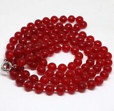Colar de pedras preciosas redondas de jade vermelha natural 6-12 mm 36"" AAA comprar usado  Enviando para Brazil