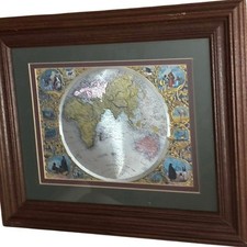 Framed polar projection for sale  Chapin