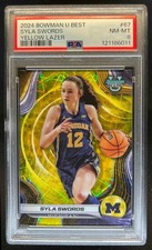 Refrator Bowman's U Best Syla Swords Yellow Lazer 2024-25 #/75 PSA 8, usado comprar usado Refrator Bowman's U Best Syla Swords Yellow Lazer 2024-25 #/75 PSA 8, usado comprar usado  Enviando para Brazil