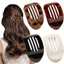 Grampos de cabelo femininos 1/4 peça para cabelos grossos antiderrapantes grandes garras redondas planas comprar usado  Enviando para Brazil
