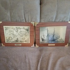Alte messingbilder weltkarte gebraucht kaufen  Hamburg
