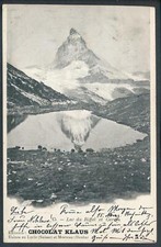 AK Schweiz Werbe-Karte Genf 14.3.1906 Lac du Riffel et Cervin Chocolat Klaus comprar usado  Enviando para Brazil