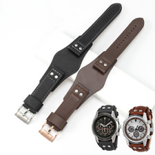 Pulseira masculina de couro bovino genuíno premium pulseira empresarial para fóssil 22 mm, usado comprar usado  Enviando para Brazil