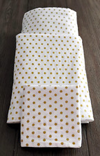 Conjunto de lençóis Pillowfort tamanho duplo dourado metálico mini ponto algodão conjunto com 3 peças comprar usado  Enviando para Brazil