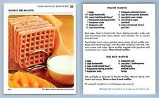 Waffle Breakfasts #20 Breakfast - Betty Crocker 1971 cartão de receita comprar usado  Enviando para Brazil