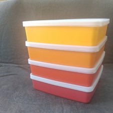 Usado,  Conjunto de 4 recipientes sanduíche vintage retrô Tupperware comprar usado  Enviando para Brazil