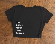 Camiseta ZUMBA Crop Usada Preta M Média Cropped Dance Floor Manga Curta comprar usado  Enviando para Brazil