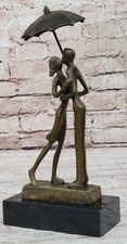 Fonte Mi Siècle Abstrait Bronze Statue Homme Femme Pluie Parapluie Gift comprar usado  Enviando para Brazil