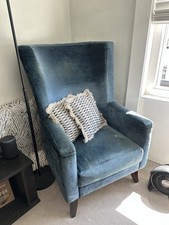 Comfy velvet wingback for sale  LONDON