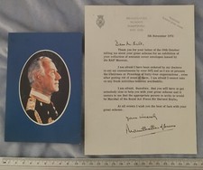 Signed letter admiral for sale  HARROW