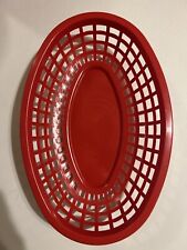 Cesta de fast food de plástico oval vermelha cestas para servir comida de restaurante 4 cestas comprar usado  Enviando para Brazil