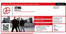 Konzerttickets sting golden gebraucht kaufen  Kleinblittersdorf