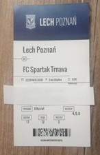 Używany bilet kolekcjonerski Lech Poznań Spartak Trnava ECL prejudycjalny 10.08.23 na sprzedaż  PL
